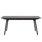 Table Dax Placage chêne / Métal - Chêne marron foncé / Noir