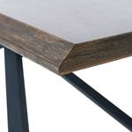 Table Berck Chêne foncé / Noir - Chêne foncé - 200 x 100 cm