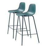 Chaises de bar Felin (lot de 2) Bleu pétrole