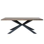 Table Berck Chêne foncé / Noir - Chêne foncé - 160 x 90 cm