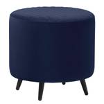 Gestoffeerde hocker Albero fluweel - Marineblauw