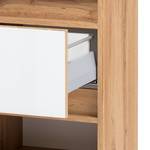 Hoge kast Tira Wit glas/Eikenhouten Wotan look