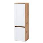 Kleine kast Tira Wit glas/Eikenhouten Wotan look