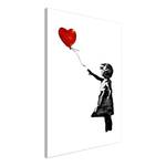 Afbeelding Girl with Balloon (Banksy) canvas - meerdere kleuren - 40 x 60 cm