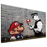 Tableau déco Mario and Cop Toile - Gris - 60 x 40 cm