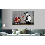 Afbeelding Mario and Cop canvas - grijs - 90 x 60 cm