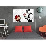 Afbeelding Mario Bros canvas - meerdere kleuren - 90 x 60 cm