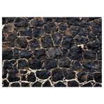 Vlies-fotobehang Stony Twilight vlies - zwart/goudkleurig - 100 x 70 cm