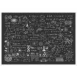 Vlies-fotobehang Science on Chalkboard vlies - zwart/wit - 150 x 105 cm