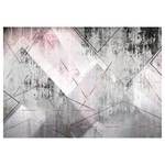 Vlies-fotobehang Triangular Perspective vlies - grijs/roze - 300 x 210 cm