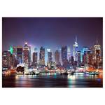 Vlies Fototapete Night in New York City Vlies - Mehrfarbig - 350 x 245 cm