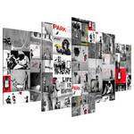 Wandbild Street Art (Banksy) Leinwand - Mehrfarbig - 200 x 100 cm