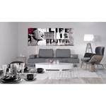 Tableau déco Life is Beautiful (Banksy) Toile - Multicolore - 200 x 80 cm