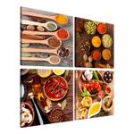 Wandbild Tastes of the World Leinwand - Mehrfarbig - 80 x 80 cm