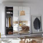 Armoire à portes coulissantes Caracas I Gris métallisé - Largeur : 181 cm - Classic - 2 miroir