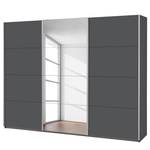 Armoire à portes coulissantes Caracas I Gris métallisé - Largeur : 271 cm - Classic - 1 miroir