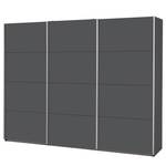 Armoire à portes coulissantes Caracas I Gris métallisé - Largeur : 271 cm - Classic - Sans portes miroir