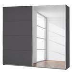 Armoire à portes coulissantes Caracas I Gris métallisé - Largeur : 226 cm - Classic - 1 miroir