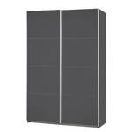 Schwebetürenschrank Caracas I Graumetallic - Breite: 136 cm - Classic - Ohne Spiegeltür/-en