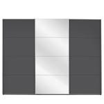 Zweefdeurkast Caracas I Metallic grijs - Breedte: 271 cm - Premium - 1 spiegeldeur