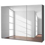 Armoire à portes coulissantes Caracas I Gris métallisé - Largeur : 271 cm - Premium - 3 miroir