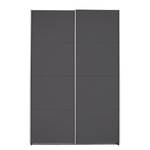 Armoire à portes coulissantes Caracas I Gris métallisé - Largeur : 136 cm - Basic - Sans portes miroir