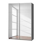 Zweefdeurkast Caracas I Metallic grijs - Breedte: 136 cm - Classic - 2 spiegeldeuren