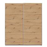 Armoire à portes coulissantes Caracas I Imitation chêne Artisan - Largeur : 181 cm - Premium - Sans portes miroir