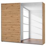 Armoire à portes coulissantes Caracas I Imitation chêne Artisan - Largeur : 181 cm - Premium - 1 miroir