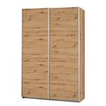 Schwebetürenschrank Caracas I Eiche Artisan Dekor - Breite: 136 cm - Classic - Ohne Spiegeltür/-en