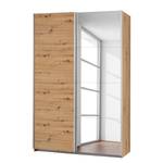 Zweefdeurkast Caracas I Eikenhoutlook Artisan - Breedte: 136 cm - Basic - 1 spiegeldeur