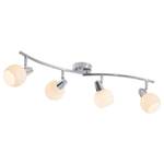 LED-wandlamp Doxy I melkglas/nikkel - Aantal lichtbronnen: 4