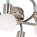 LED-plafondlamp Loxy I melkglas/nikkel - 6 lichtbronnen