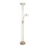 Lampadaire Maro II Verre dépoli / Nickel - 2 ampoules