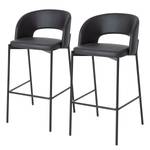 Chaises de bar Belnie (lot de 2) Noir