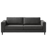 3-Sitzer Sofa COSO Classic Webstoff - Webstoff Milan: Anthrazit - Buche