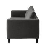 3-Sitzer Sofa COSO Classic Webstoff - Webstoff Milan: Anthrazit - Buche