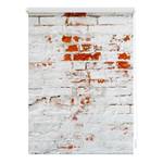 Klemmfix Verduisteringsrolgordijn Muur polyester - wit/rood - 120 x 150 cm