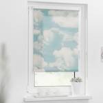 Klemmfix Verdunklungsrollo Wolken Polyester - Blau - 120 x 150 cm