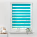 Duo-rolgordijn Klemmfix II polyester - Turquoise - 70 x 150 cm