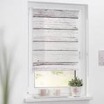 Store enrouleur sans perçage Planches Polyester - Blanc - 60 x 150 cm