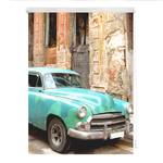 Klemmfix rolgordijn Cuba polyester - turquoise/bruin - 90 x 150 cm