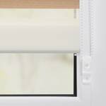 Store enrouleur sans perçage III Polyester - Beige / Blanc - 90 x 220 cm