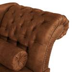 Chaise longue Dale antieke leerlook - Microvezel Rica: Cognac - Armleuning vooraanzicht rechts