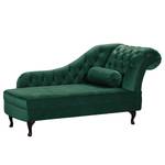 Chaise longue Dale fluweel - Velours Ravi: Antiek groen - Armleuning vooraanzicht rechts