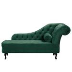 Chaise longue Dale fluweel - Velours Ravi: Antiek groen - Armleuning vooraanzicht rechts