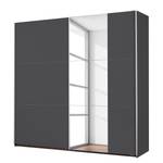 Schwebetürenschrank Santiago Graumetallic - Breite: 218 cm - Basic - Mit Spiegeltür/-en