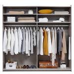 Schwebetürenschrank Santiago Graumetallic - Breite: 218 cm - Classic - Ohne Spiegeltür/-en