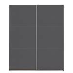 Armoire à portes coulissantes Santiago Gris métallisé - Largeur : 175 cm - Basic - Sans portes miroir