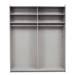 Zweefdeurkast Santiago Metallic grijs - Breedte: 175 cm - Classic - Met spiegeldeuren